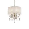6-Light Crystal Gold 24.5 in. Aurora Barocco Shade Chandelier Ceiling Lamp by ORE International -Armacost Lighting Shop crystal ore international chandeliers k 5155hb 64 1000