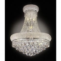12-Light Crystal 26 in. Adagio Empire LED Chandelier Ceiling Lamp by ORE International -Armacost Lighting Shop crystal ore international chandeliers k 5805hb c3 1000