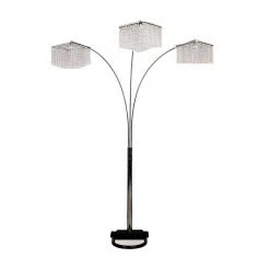 84 in. H Crystal 3-Arms Inspirational Arch Floor Lamp by ORE International