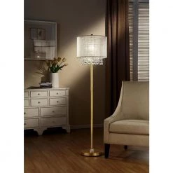 Bhavya 65 in. Crystal Floor Lamp by ORE International -Armacost Lighting Shop crystal ore international floor lamps k 5154fb 4f 1000