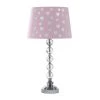 22 in. Ariel Pink/White Heart Crystal Stacked Orb Table Lamp by ORE International -Armacost Lighting Shop crystal ore international table lamps hbl2143b 64 1000