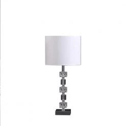 19.75 in. Jules Solid Prism Crystal Cubes Orb Table Lamp by ORE International