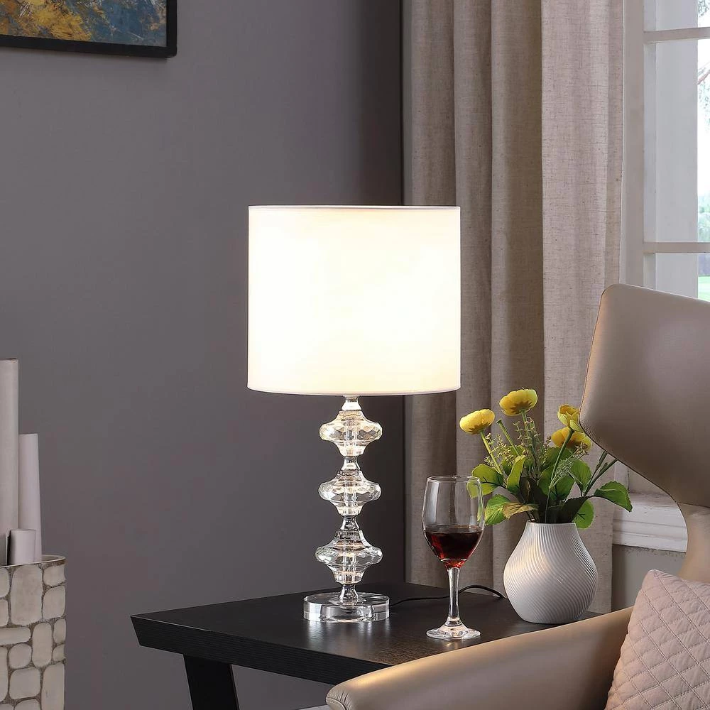 22 .25 in. Geometric Prism Solid Crystal Table Lamp by ORE International 6 22 .25 in. Geometric Prism Solid Crystal Table Lamp by ORE International - Image 4