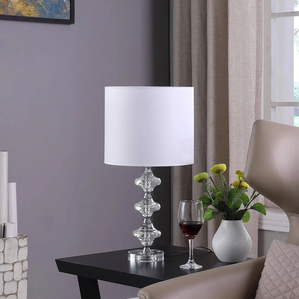 22 .25 in. Geometric Prism Solid Crystal Table Lamp by ORE International 5 22 .25 in. Geometric Prism Solid Crystal Table Lamp by ORE International - Image 3