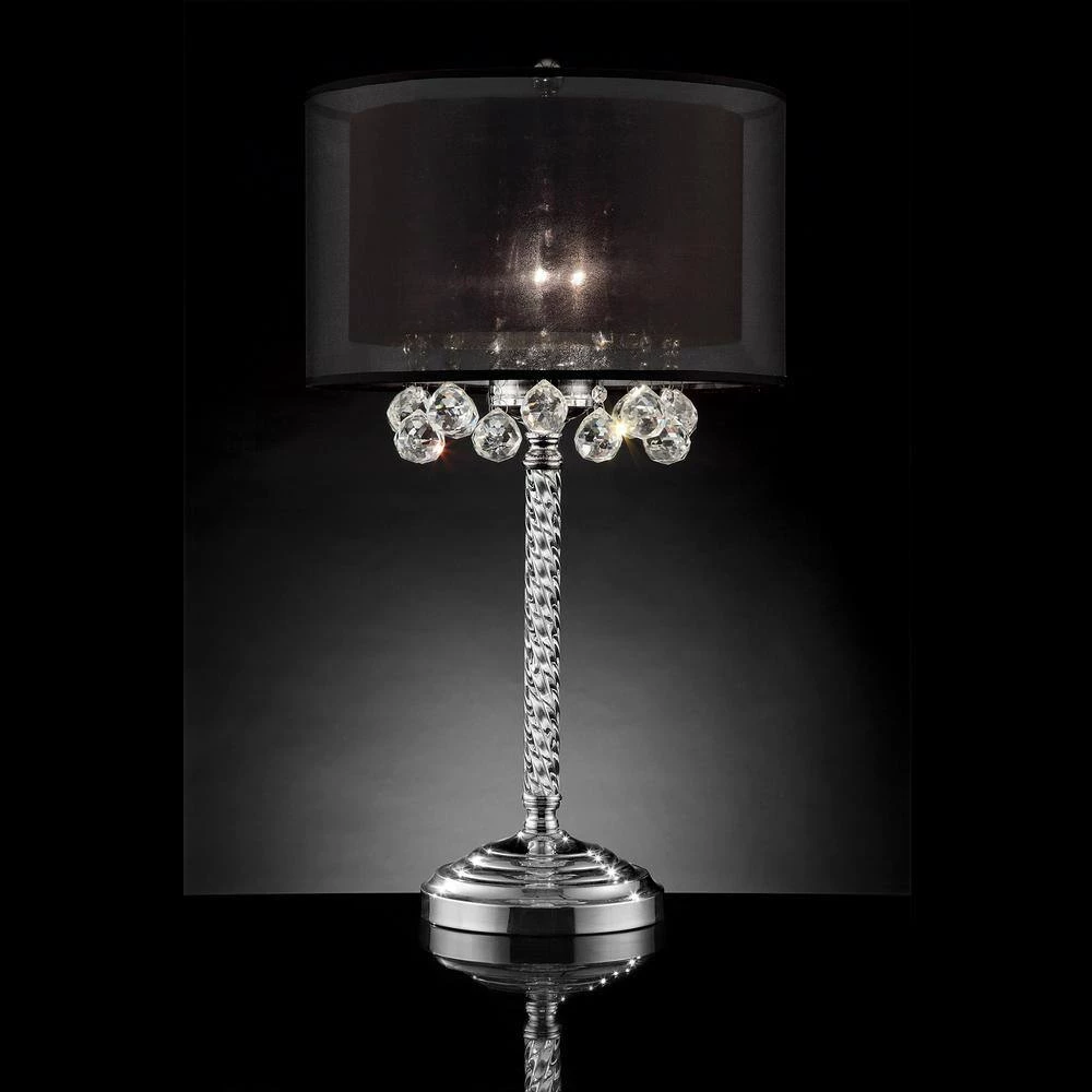 30 in. Effleurer Crystal Table Lamp by ORE International 4 30 in. Effleurer Crystal Table Lamp by ORE International - Image 2