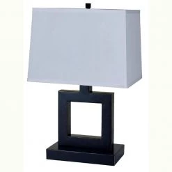 22 in. Square Table Lamp in Dark Bronze by ORE International
