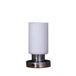 8.75 in. Elli Glass Uplight Touch-On Cylinder Metal Table Lamp by ORE International