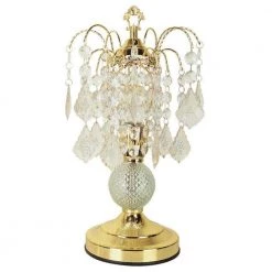 15 in. Glass Touch Accent Table Lamp in Gold by ORE International