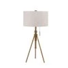 32.5 in. To 37.5 in. Mid-Century Adjustable Tripod Gold Table Lamp by ORE International
