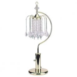 27 in. Gold Table Lamp With Crystal-Inspired Shade by ORE International