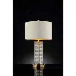 28.75 in. Gold Table Lamp with Pluviam Crystal by ORE International -Armacost Lighting Shop gold ore international table lamps ore 5159t 4f 1000