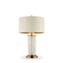 28.75 in. Gold Table Lamp with Pluviam Crystal by ORE International