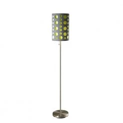 62 in. Modern Retro Grey-Green Floor Lamp by ORE International