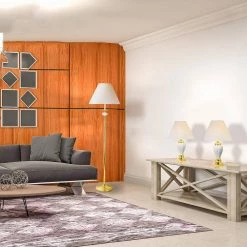 64 in. Ivory Ceramic and Brass Table and Floor Lamp (Set of 3) by ORE International -Armacost Lighting Shop ivory ore international floor lamps k 4101iv 31b 4f 1000