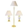 64 in. Ivory Ceramic and Brass Table and Floor Lamp (Set of 3) by ORE International -Armacost Lighting Shop ivory ore international floor lamps k 4101iv 31b 64 1000