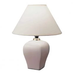 13 in. Ivory Ceramic Table Lamp by ORE International