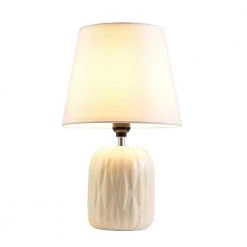 15 in. Chandra Ivory Ceramic Table Lamp by ORE International