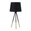 20 in. Devon Matte Black/Gold Metal Tripod Leg Table Lamp by ORE International -Armacost Lighting Shop matte black gold ore international table lamps hbl2132b 64 1000