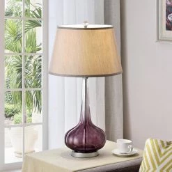 30 in. Mulberry Glass Table Lamp by ORE International -Armacost Lighting Shop mulberry ore international table lamps k 5709b 4f 1000