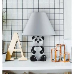 14 in. Multi-colored Panda Kid's Table Lamp by ORE International -Armacost Lighting Shop multicolored ore international table lamps 628whb 4f 1000