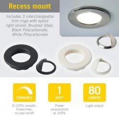 Mini-Recessed LED Puck Light Soft-Bright White (3000K) by Armacost Lighting 12 Mini-Recessed LED Puck Light Soft-Bright White (3000K) by Armacost Lighting -Armacost Lighting Shop multiple steel black white armacost lighting puck lights 211125 1f 1000