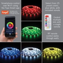 RibbonFlex Home 16 ft. RGB Plus W Smart LED Tape Light Kit by Armacost Lighting -Armacost Lighting Shop n a armacost lighting led strip lights 423500 4f 1000