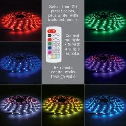 RibbonFlex Home 24 ft. RGB+W Indoor/Outdoor LED Tape Light Kit by Armacost Lighting -Armacost Lighting Shop n a armacost lighting led strip lights 624340 4f 1000
