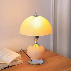 15.75 in. Erte Blush Pink Art Deco Glass W/ Night Light Table Lamp by ORE International -Armacost Lighting Shop pink ore international table lamps hbl2375 1f 1000