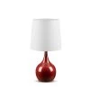 23.5 in. Niyor Powder Burgundy Red Mid-Century Modern Touch On Metal Table Lamp by ORE International -Armacost Lighting Shop powder burgundy red ore international table lamps k 820bd 64 1000