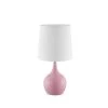 23.5 in. Niyor Powder Pink Mid-Century Modern Touch On Metal Table Lamp by ORE International -Armacost Lighting Shop powder pink ore international table lamps k 820pk 64 1000