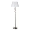 62.5 in. Satin Nickel Glass Floor Lamp by ORE International -Armacost Lighting Shop satin nickel ore international floor lamps 6188fb 64 1000