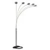 84 in. H Satin Nickel 5-Arms Arch Floor Lamp by ORE International -Armacost Lighting Shop satin nickel ore international floor lamps 6962snb 64 1000