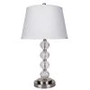 28.5 in. Satin Nickel Glass Table Lamp by ORE International -Armacost Lighting Shop satin nickel ore international table lamps 6188tb 64 1000