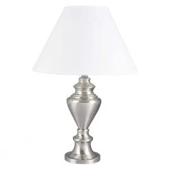 27.5 in. Satin Nickel Metal Table Lamp by ORE International