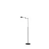 37 to 50 in. Satin Steel Adjustable Luna LED Swing Arm Studio Reading Floor Lamp by ORE International -Armacost Lighting Shop satin steel ore international floor lamps ktl 2057ab 64 1000