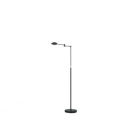 37 to 50 in. Satin Steel Adjustable Luna LED Swing Arm Studio Reading Floor Lamp by ORE International