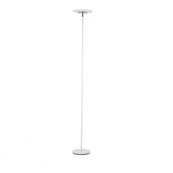 72 in. Satin White Linea LED Adj Torchiere Floor Lamp by ORE International