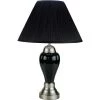27 in. Silver and Black Ceramic Table Lamp by ORE International -Armacost Lighting Shop silver and black ore international table lamps 6117sn bkb 64 1000