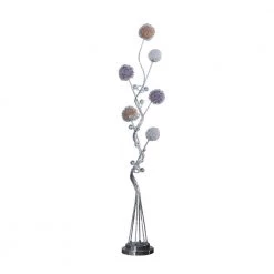 58.5 in. Silver Chrome Aluminum LED Zeus Metal Floor Lamp by ORE International