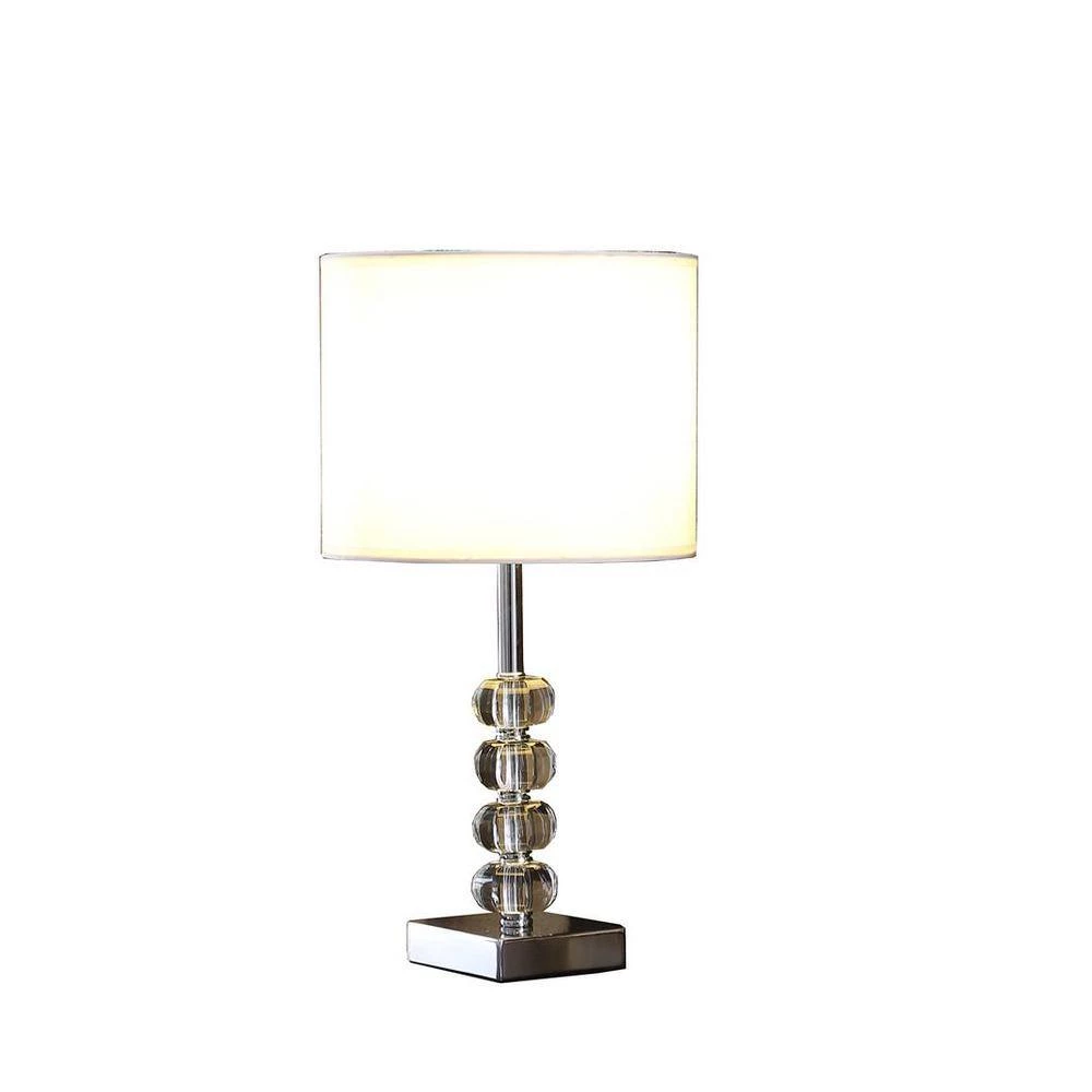 17.75 in. Silver Crystal Table Lamp by ORE International 4 17.75 in. Silver Crystal Table Lamp by ORE International - Image 2