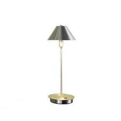 17.5 in. Ryder Silver Nickel G-9 LED Table Lamp by ORE International -Armacost Lighting Shop silver nickel ore international table lamps hbl2423 c3 1000