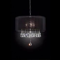 19 in. 3-Light Effleurer Crystal Chandelier by ORE International -Armacost Lighting Shop silver ore international chandeliers k 5150hb c3 1000
