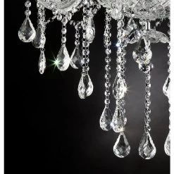 8-Light Silver 37 in. Eilish Crystal LED Chandelier by ORE International -Armacost Lighting Shop silver ore international chandeliers k 5808h 1f 1000