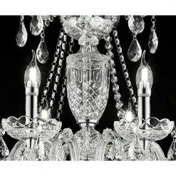 8-Light Silver 37 in. Eilish Crystal LED Chandelier by ORE International -Armacost Lighting Shop silver ore international chandeliers k 5808h 4f 1000