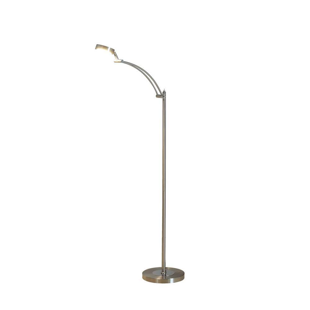54 in. Tinsley Silver Integrated LED Task Floor Lamp by ORE International 5 54 in. Tinsley Silver Integrated LED Task Floor Lamp by ORE International - Image 3