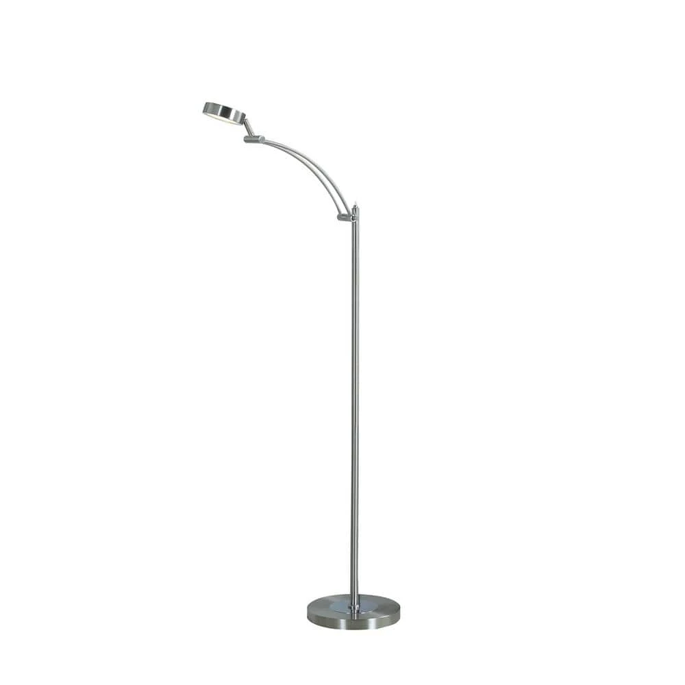 54 in. Tinsley Silver Integrated LED Task Floor Lamp by ORE International 3 54 in. Tinsley Silver Integrated LED Task Floor Lamp by ORE International