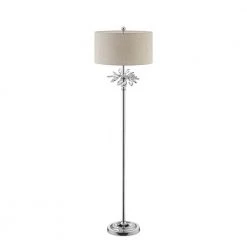 62.25 in. Ayana Starburst Crystal Silver Chrome Floor Lamp by ORE International