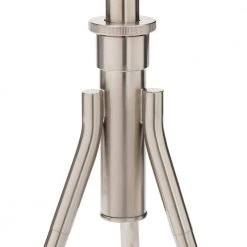 32.5 in. to 37.5 in. Mid-Century Adjustable Tripod Silver Table Lamp by ORE International -Armacost Lighting Shop silver ore international table lamps 31171t snb 4f 1000