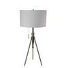 32.5 in. to 37.5 in. Mid-Century Adjustable Tripod Silver Table Lamp by ORE International -Armacost Lighting Shop silver ore international table lamps 31171t snb 64 1000