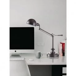 24.5 in. H Modern Silver Task Table Lamp by ORE International 17 24.5 in. H Modern Silver Task Table Lamp by ORE International -Armacost Lighting Shop silver ore international table lamps 31186tb 31 1000